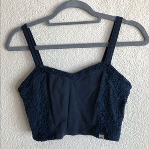 S Hollister navy blue tank/crop top